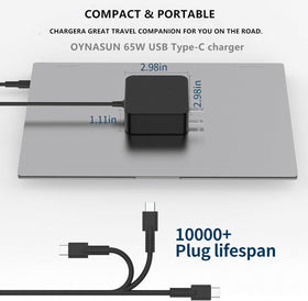 OYNASUN compact travel-friendly charger design fits in bags and pockets