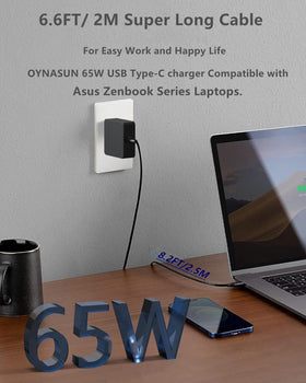 OYNASUN charger compatible with Asus ZenBook series for flexible use
