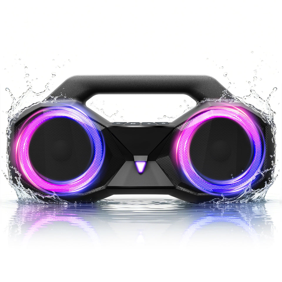 OZJ front view showing controls and loudspeaker for clear outdoor sound