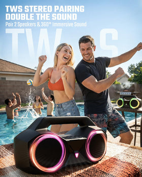 OZJ RGB lights active creating party atmosphere and mood enhancement