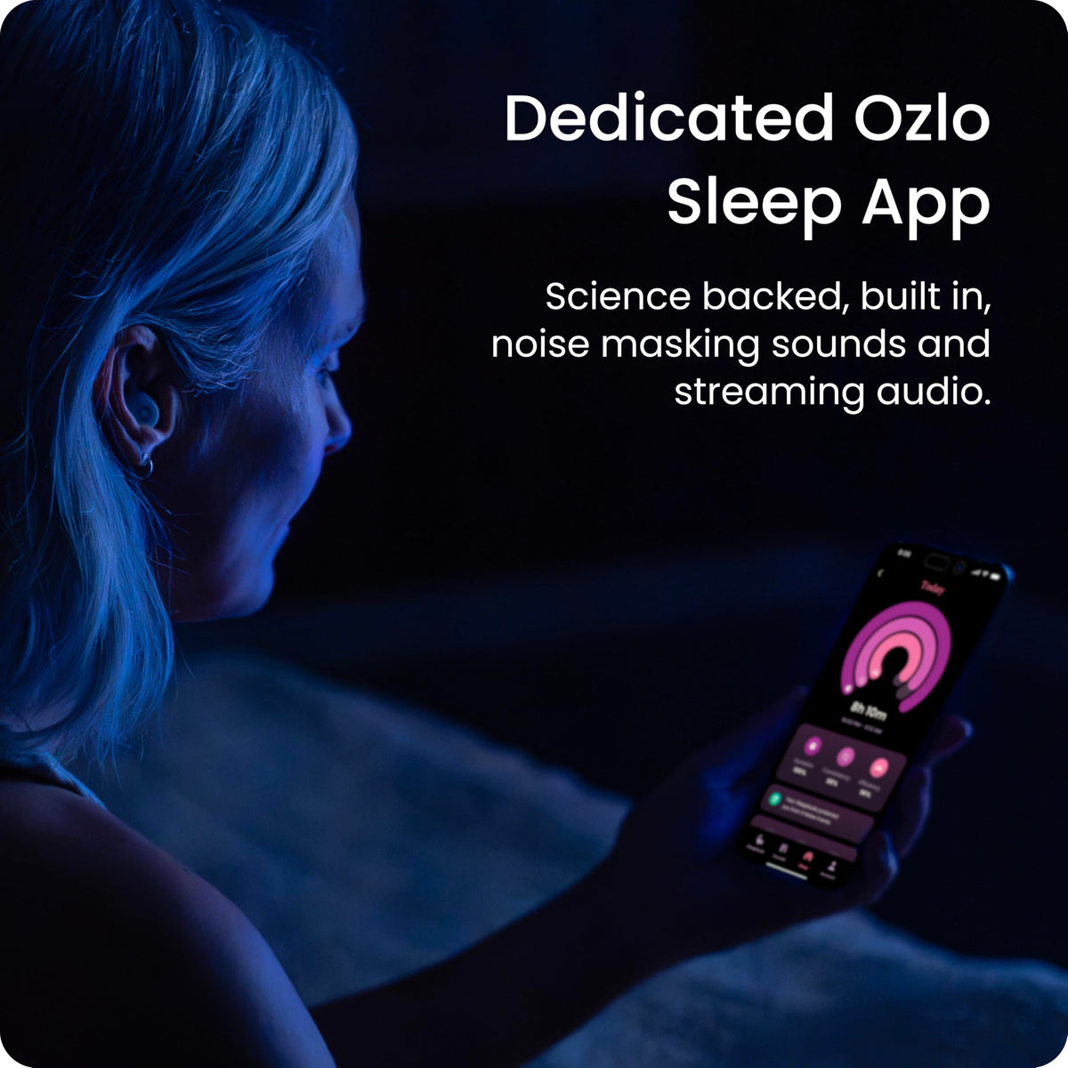 Ozlo Sleepbuds noise-blocking-tips reduce external disturbances for calmer nights.