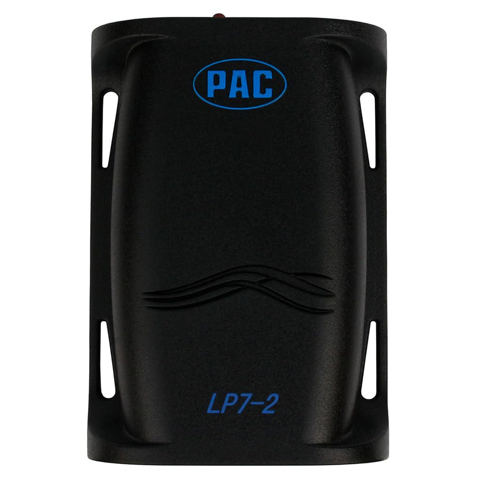 PAC LP7-2 front view showing connectors and compact housing for flexible installation