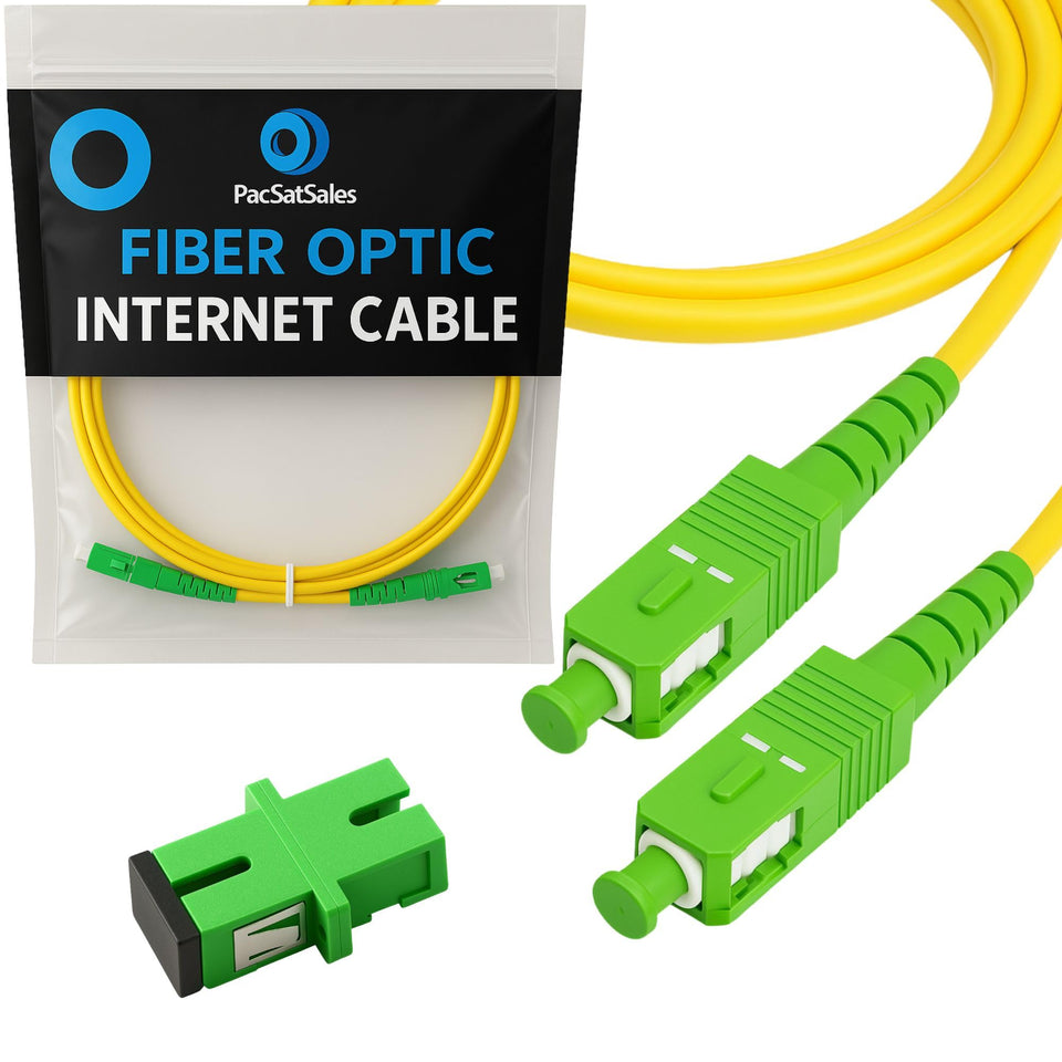 PacSatSales 80ft fiber cable in box ready-to-use replacement for home networks.