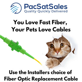 PacSatSales pre-cleaned cable with dust cap removed for immediate use.