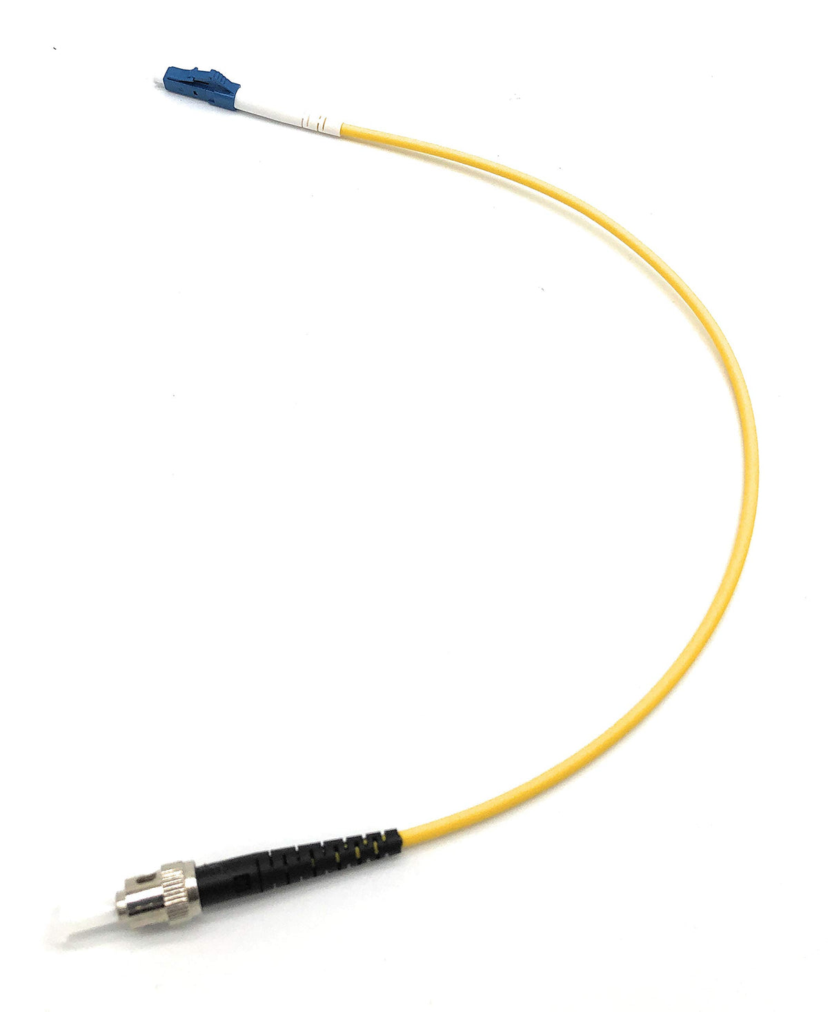 PacSatSales 1 ft LC-ST simplex cable, UL/IEC certified for reliable connections.