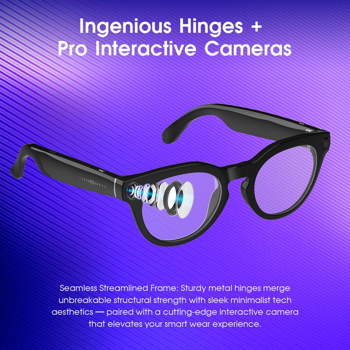 Padom AI Smart Glasses offer hands-free recording and control.