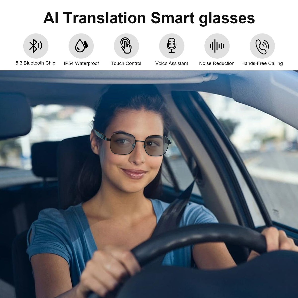 Padom AI smart glasses capture live-recording during conversations for review.