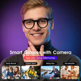 Padom AI Smart Glasses wirelessly transfer files via the HeyCyan app.