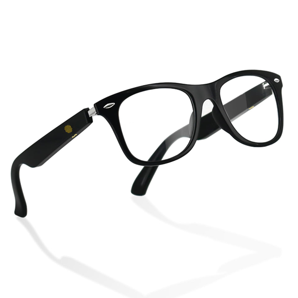 padom front view of glasses showing sleek frame and comfortable fit