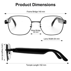 Padom smart glasses with Bluetooth 5.3 for stable multi device connectivity.