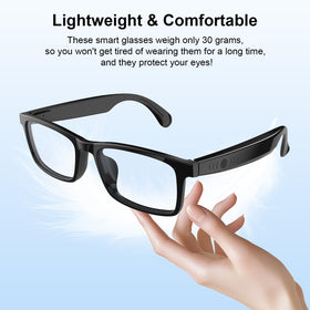 Padom IPX5 waterproof glasses withstand sweat and rain during workouts.