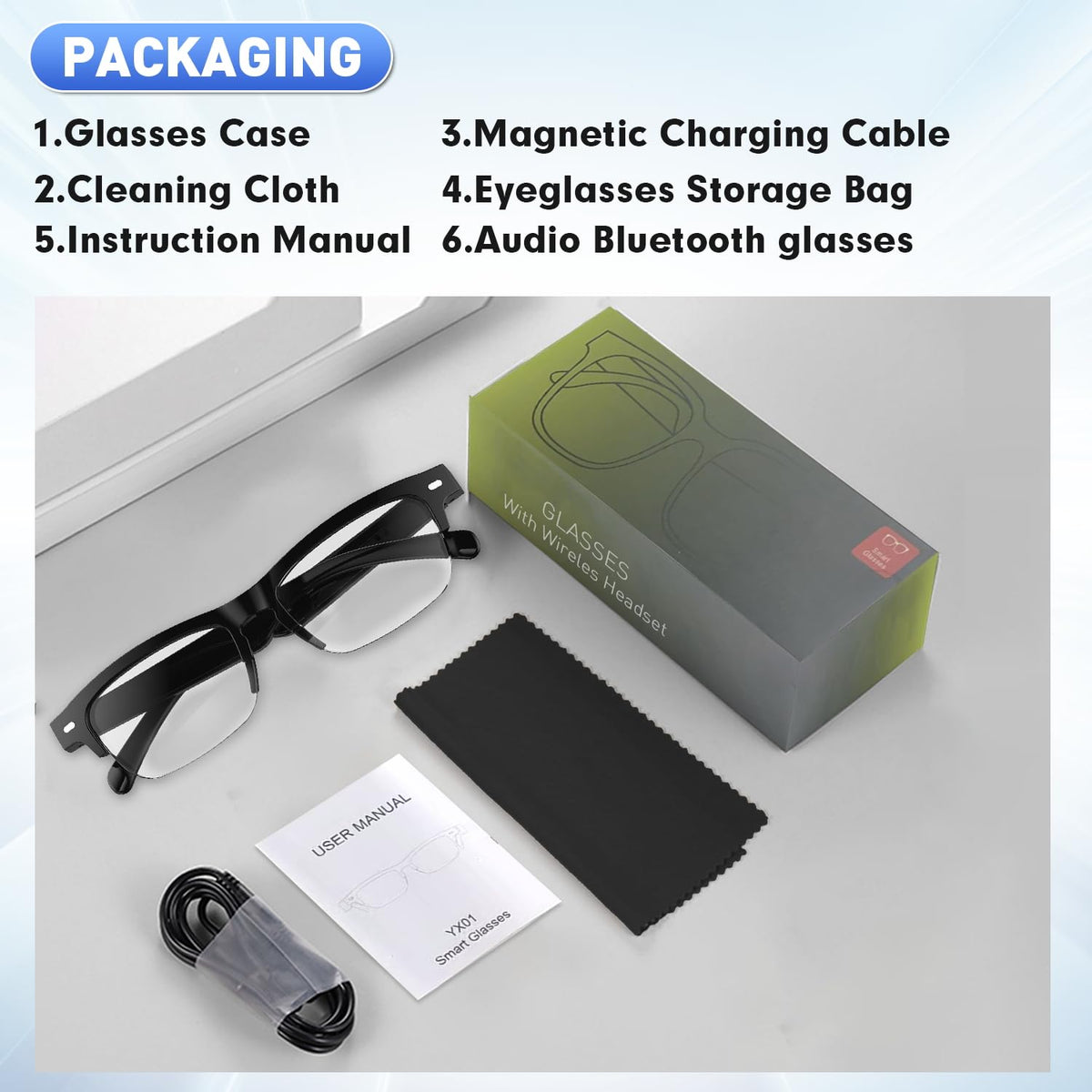 Padom Smart Glasses all-day comfort with durable, lightweight frame