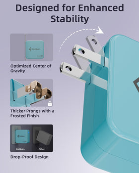 PAEBAI+ 6.6ft USB-C cable extended for desk and couch use.