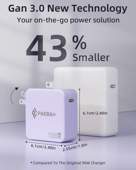 PAEBAI+ GaN charger USB-C ports with PD3.0 support