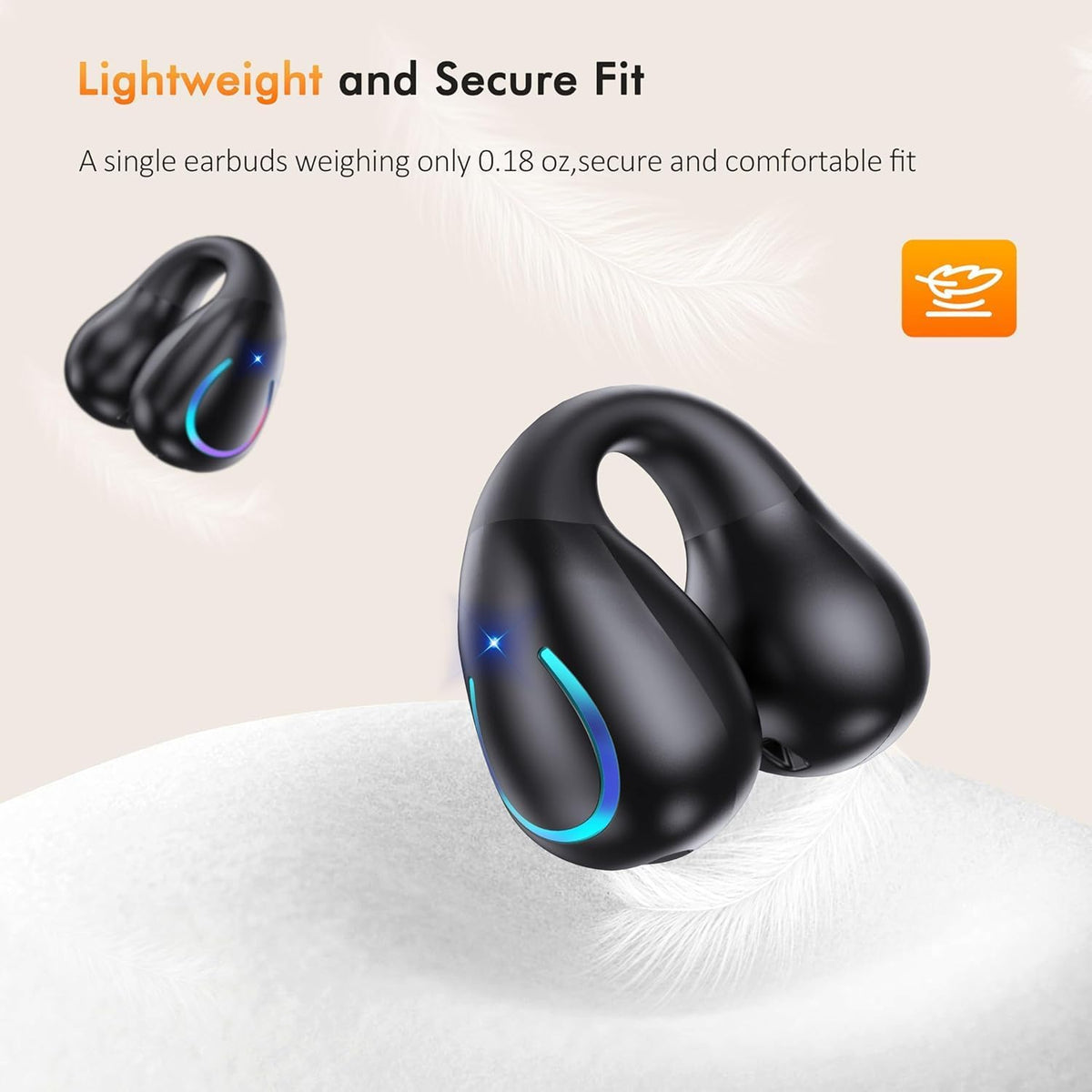 Up to 40 hours total playtime with compact charging case.