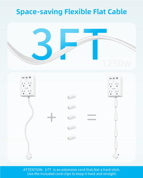 PAEWOK included 5 cable clips keep cords organized