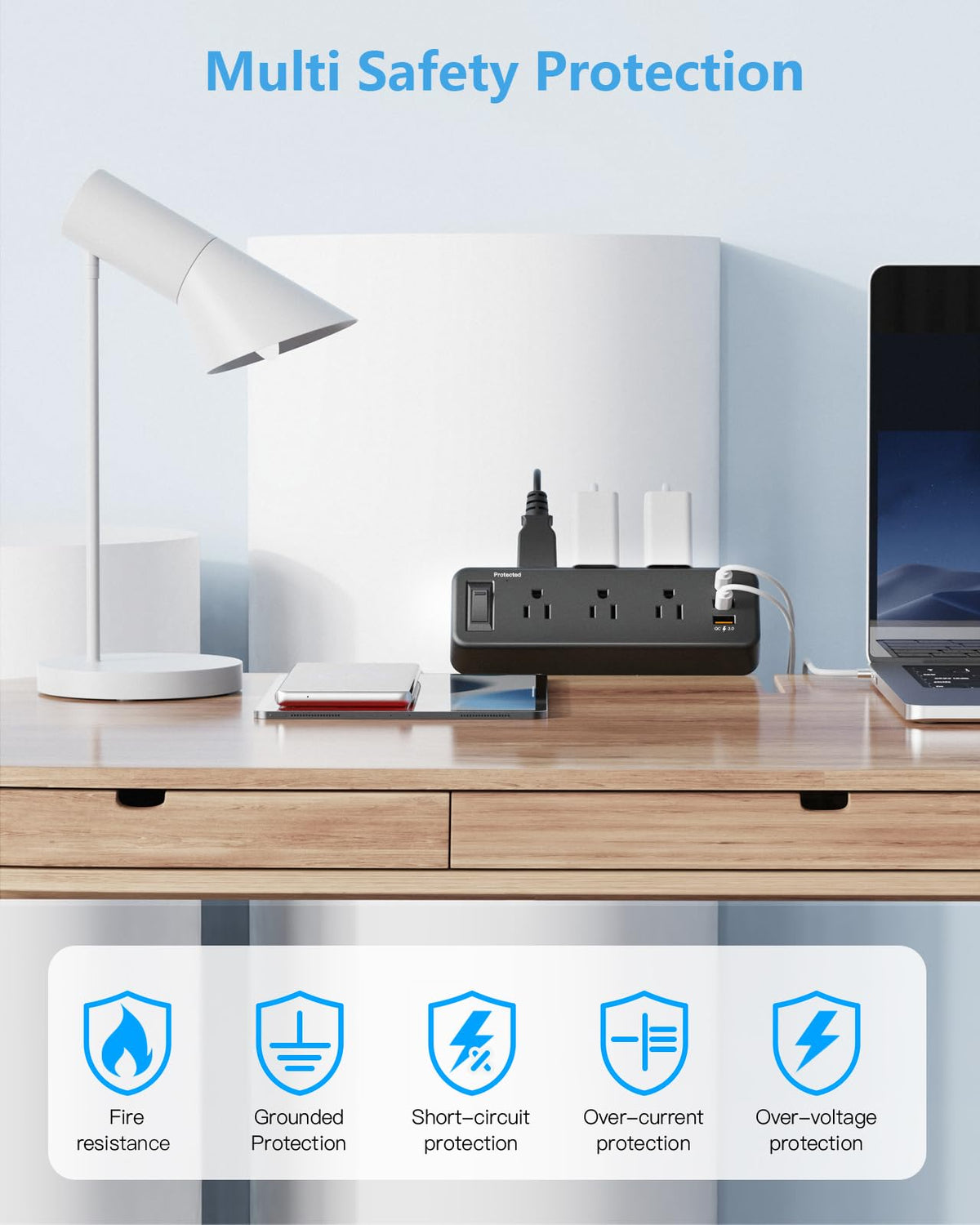 PAEWOK table-edge clamp enables tidy desk organization