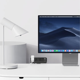 PAEWOK organized workspace power station helps reduce desk clutter.