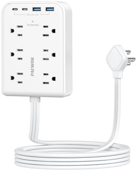 PAEWOK 0.38-inch flat plug fitting tight wall spaces