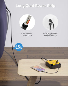 PAEWOK label close-up highlighting 1200J surge protection and 15A rating