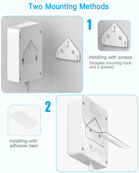PAEWOK power strip USB-A and USB-C ports ready for simultaneous devices.