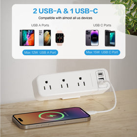 PAEWOK USB-A port enables smart charging for multiple gadgets.