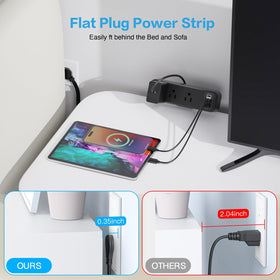PAEWOK USB-C fast charging port supports smart device detection for efficient power.