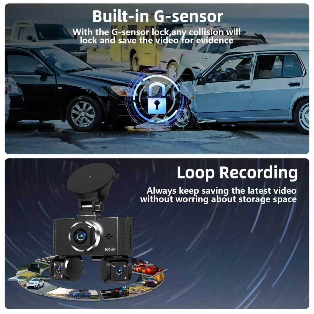 Pahaa W3 180-degree left-right cameras expand side view