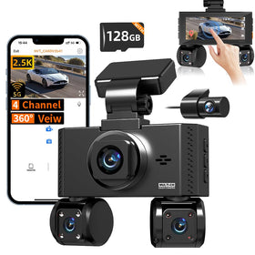 Pahaa W3 dashcam 360 panorama front view for complete road coverage