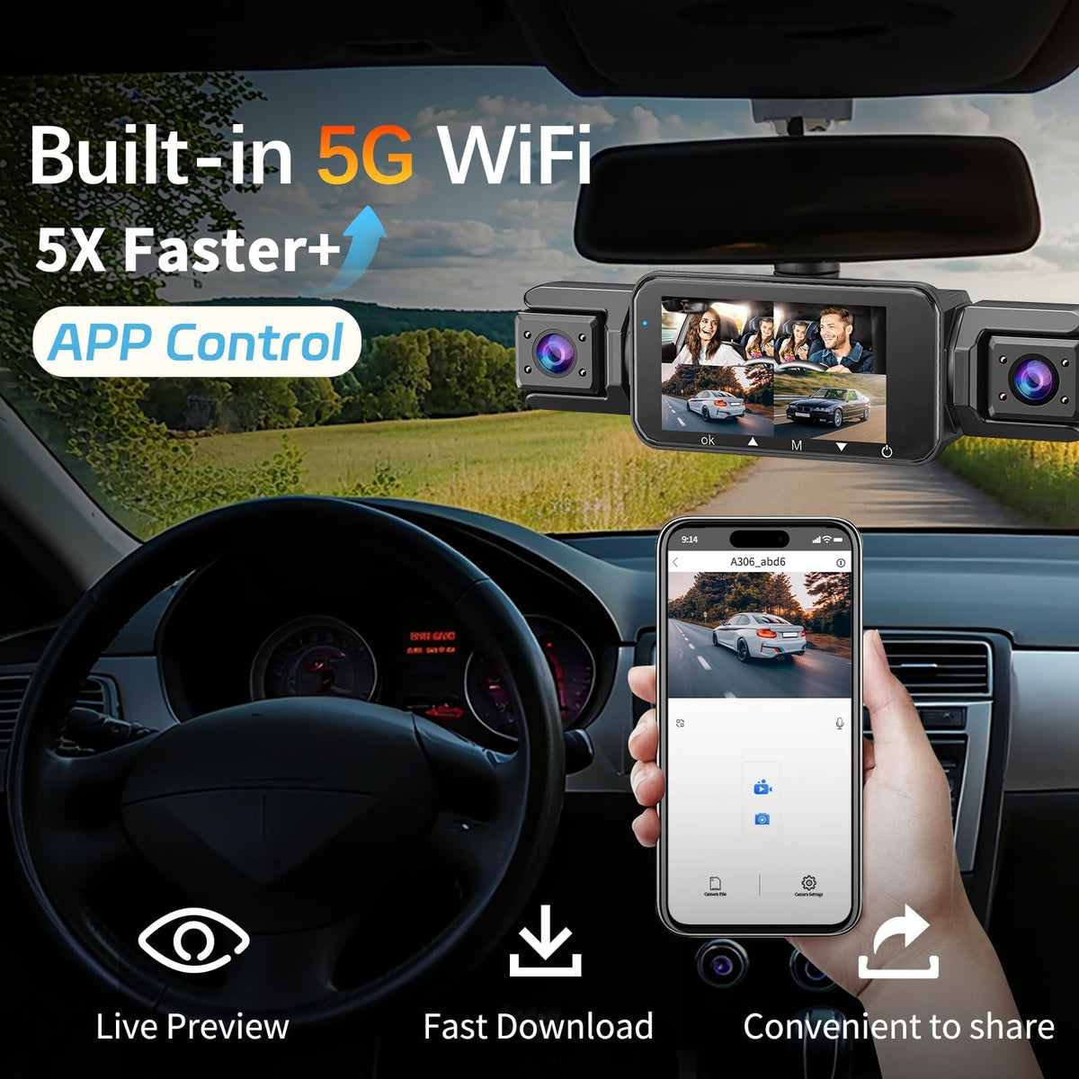 Pahaa W5N G-sensor and parking mode for protected clips when parked.