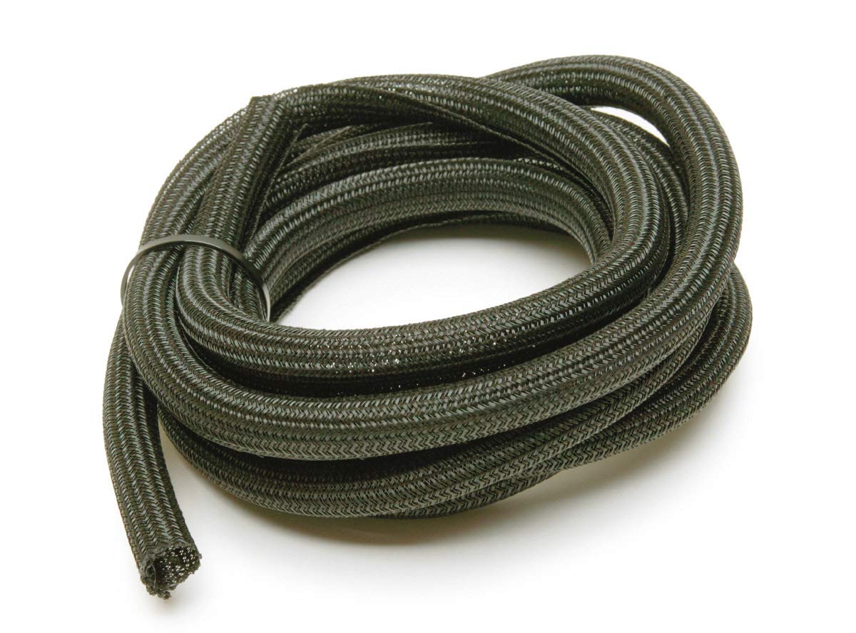 Painless PowerBraid split sleeving in black protects wire bundles from abrasion and heat.