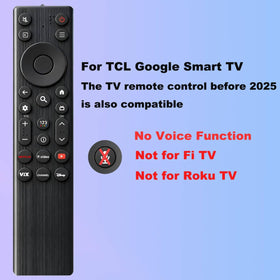 Pairtty TCL Google TV Remote with 6 shortcut buttons for fast access