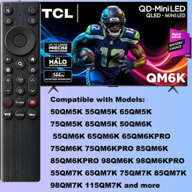 Pairtty TCL Google TV Remote front buttons for quick channel access