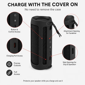 PAIYULE Flip 5 silicone case with strap enables hands-free carrying.