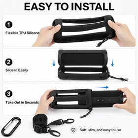 PAIYULE Flip 5 silicone case side view emphasizes easy grip.