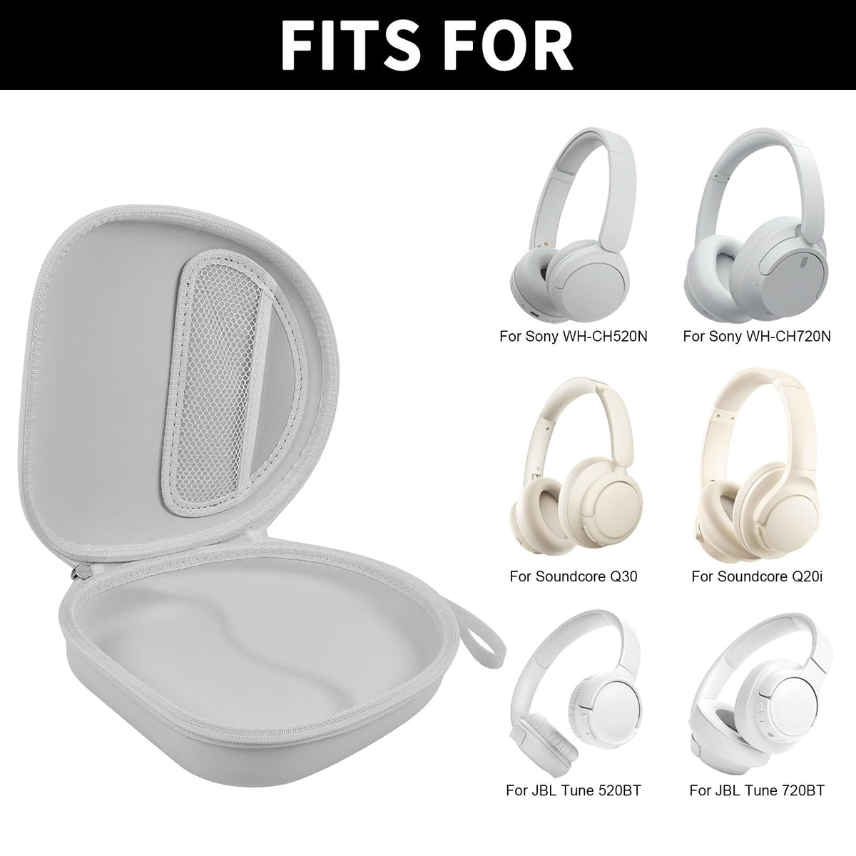 PAIYULE headphone case interior cavity keeps headphones secure during transport