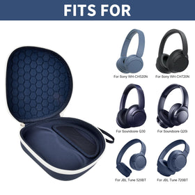 PAIYULE headphone case interior with dedicated compartment for accessories.