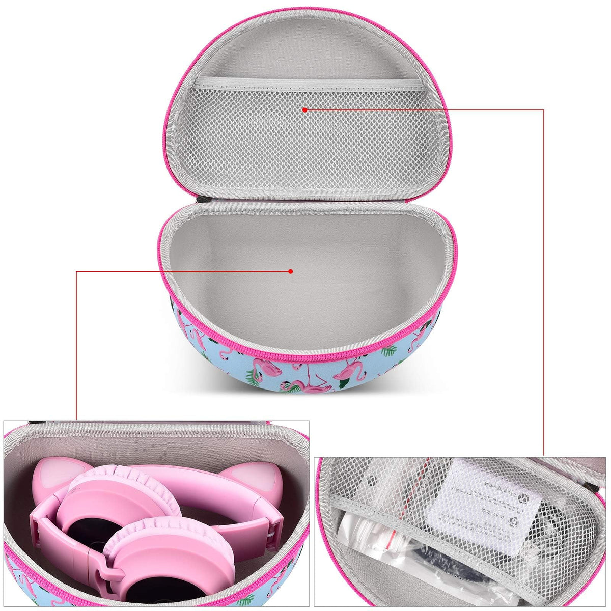 PAIYULE IC-HS01 case protects headphones with durable EVA material