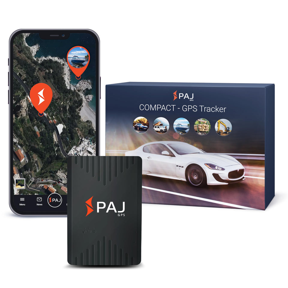 PAJ GPS compact finder 4G front view showing compact secure design and easy concealment