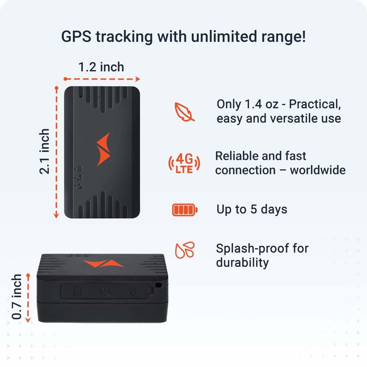 PAJ GPS paired with smartphone app showing live location tracking