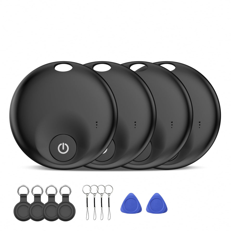 PAKCQNH Air Tracker Tags pack in unboxing view showing compact design for quick setup.