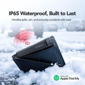 PAKCQNH wallet tracker card speaker grill detail highlighting 120dB loud sound for quick recovery