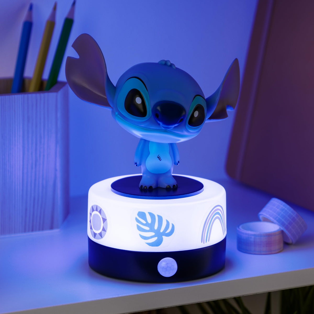 Paladone Stitch night-light provides a soft white glow for cozy evenings