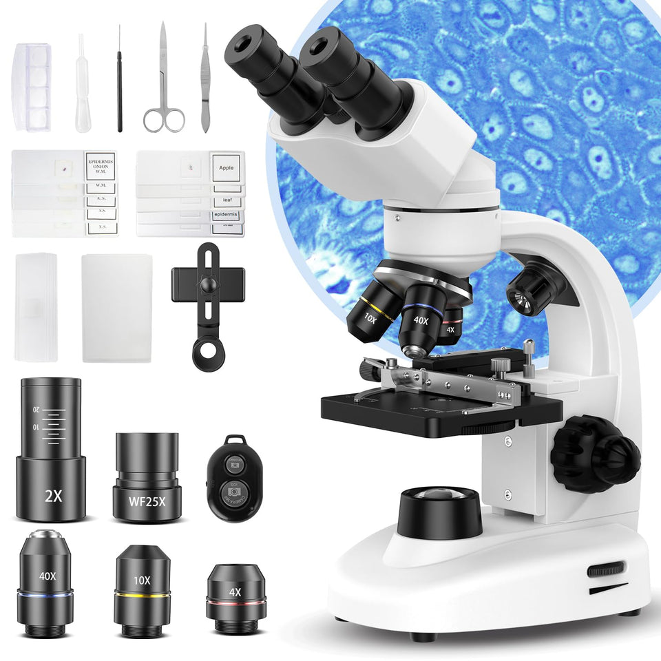 PalliPartners compound binocular microscope eyepieces deliver a sharp image for study and exploration.