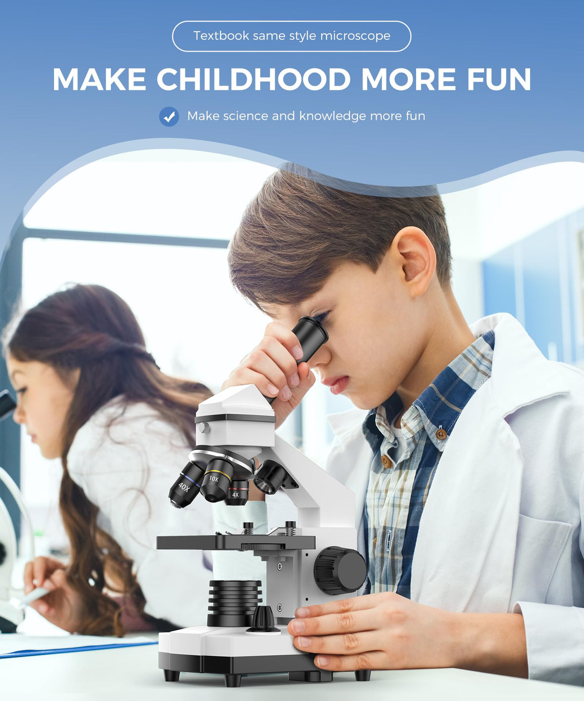 PalliPartners compound microscope classroom setup supports multi-age learning.