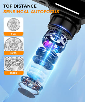 PalliPartners LCD displaying magnified coin, crisp high-magnification viewing