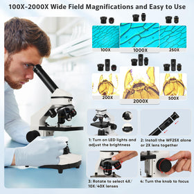 PALOBIL microscope dual LED light demonstrates clear illumination for precise observation.