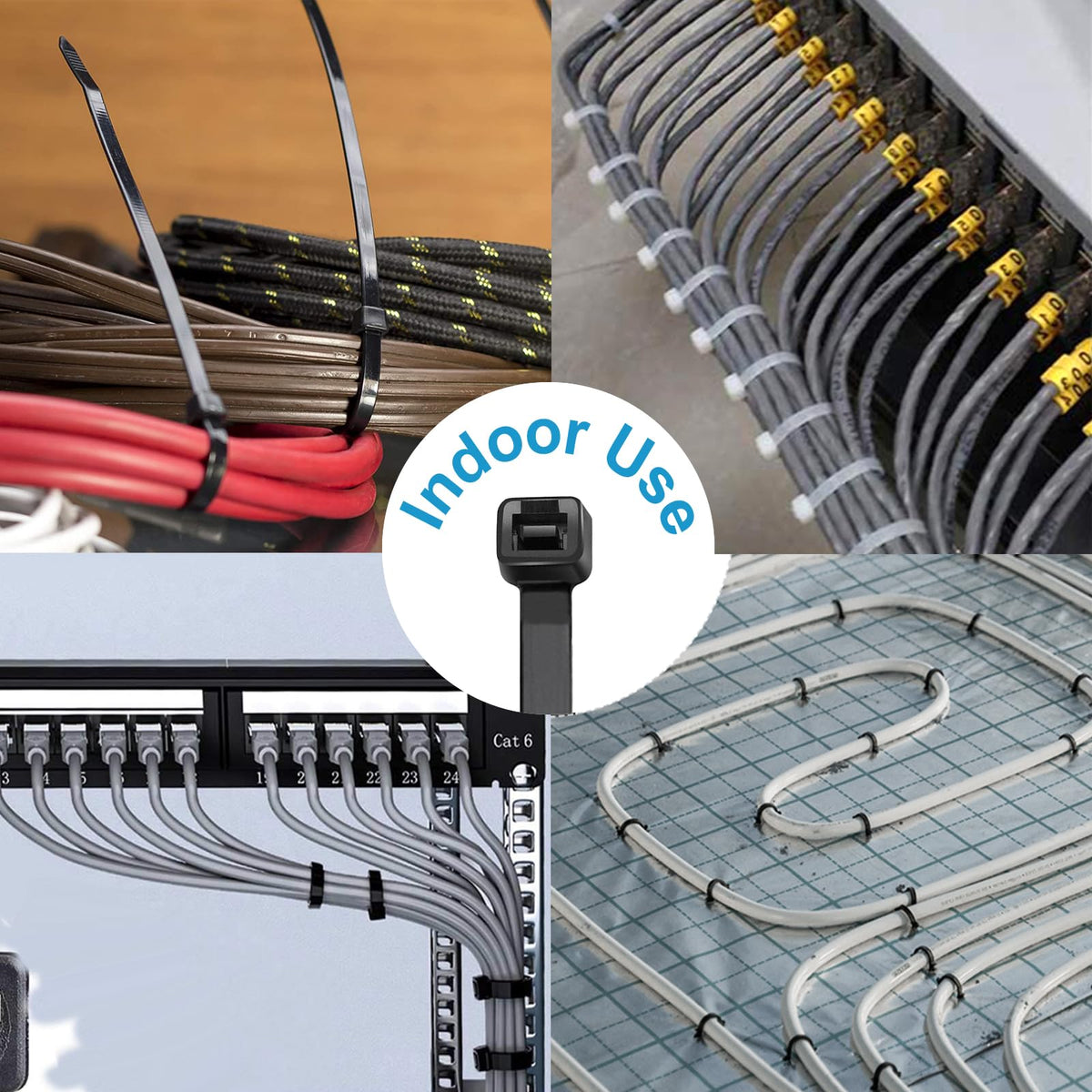 Paloka 16 inch zip ties ideal for DIY cable management.
