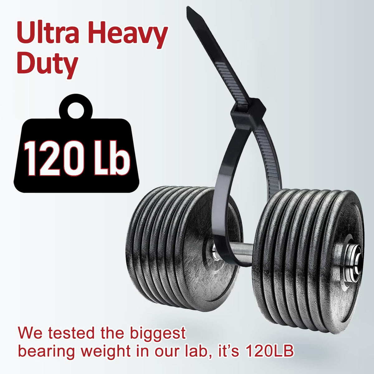 PALOKA zip ties deliver 120 lb tensile strength for heavy-duty tasks.