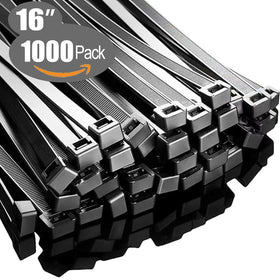 Paloka 16 inch zip ties in a 1000-pack bundle for quick project organization.